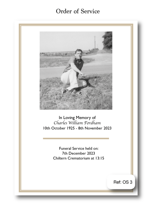 Funeral Order of Service design 3