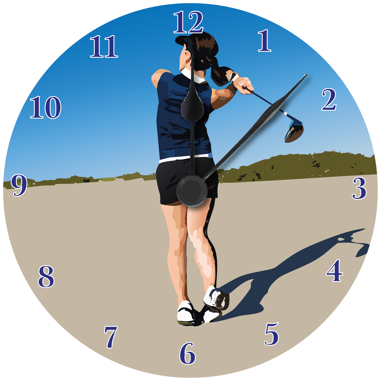 Female Golfer Wall clock