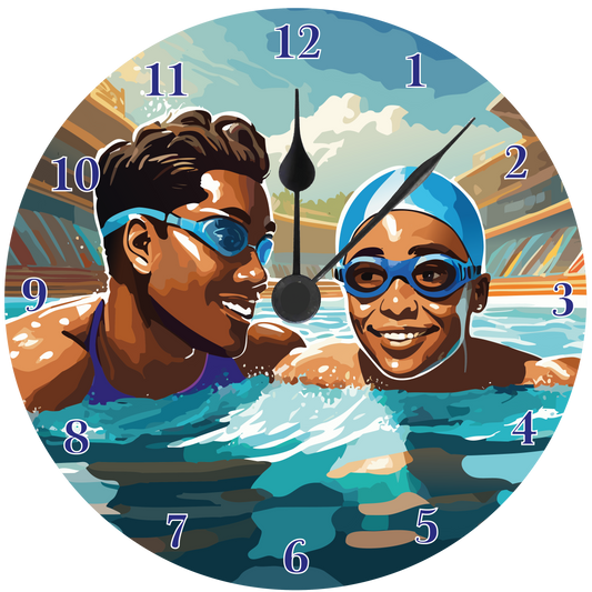 Swimming Wall clock