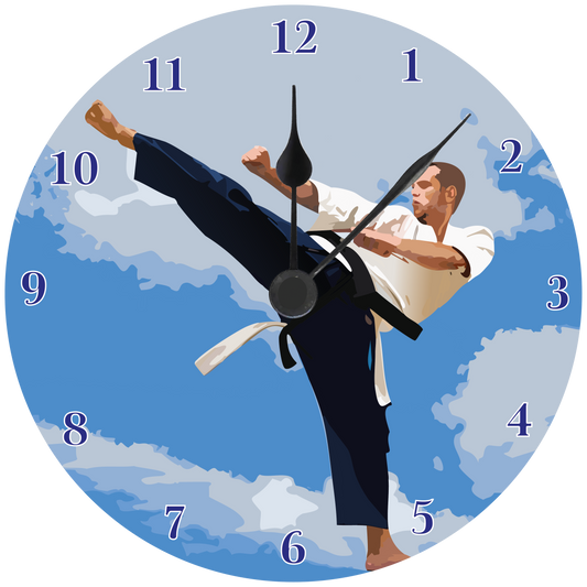 Kung Fu Wall clock