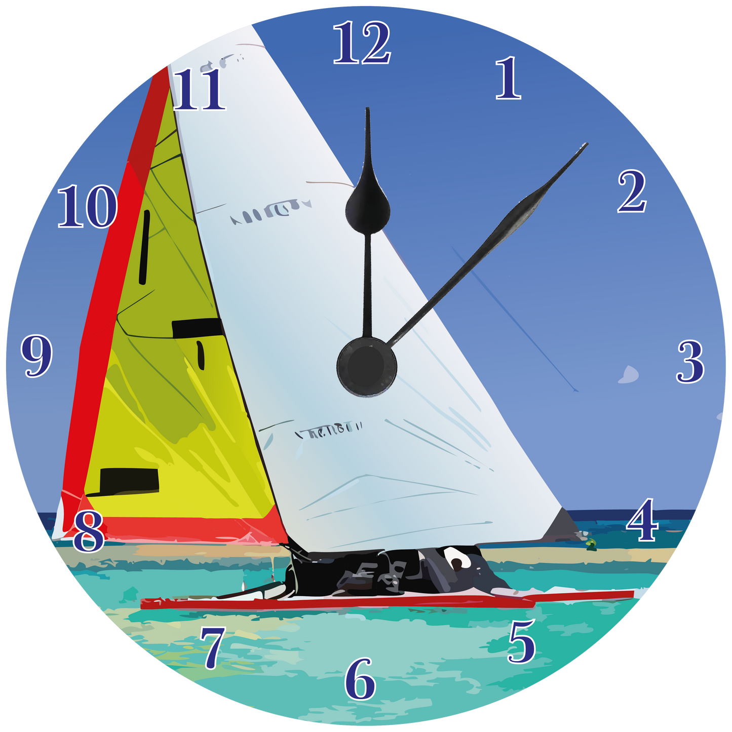 Sailing Wall clock