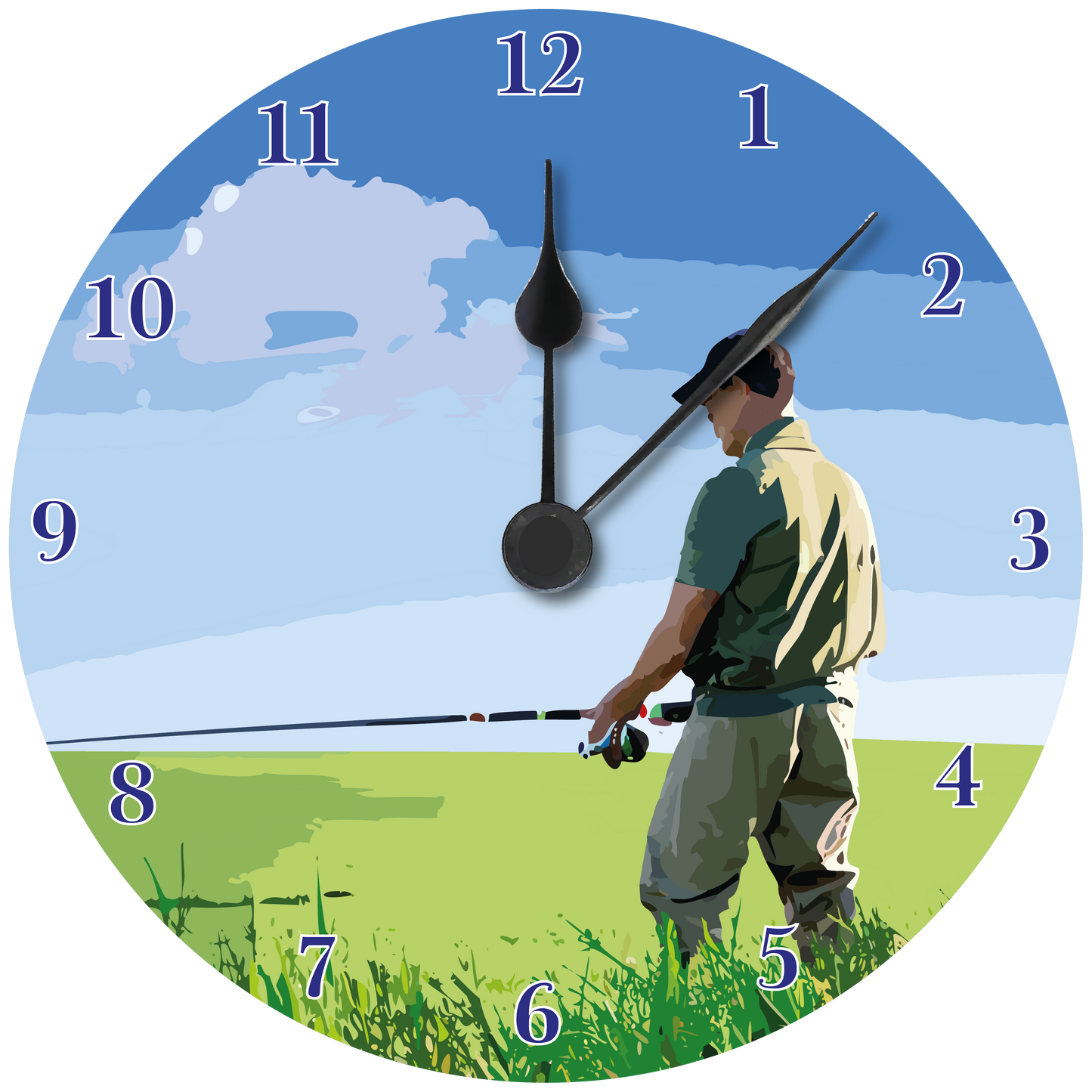 Fishing Wall clock