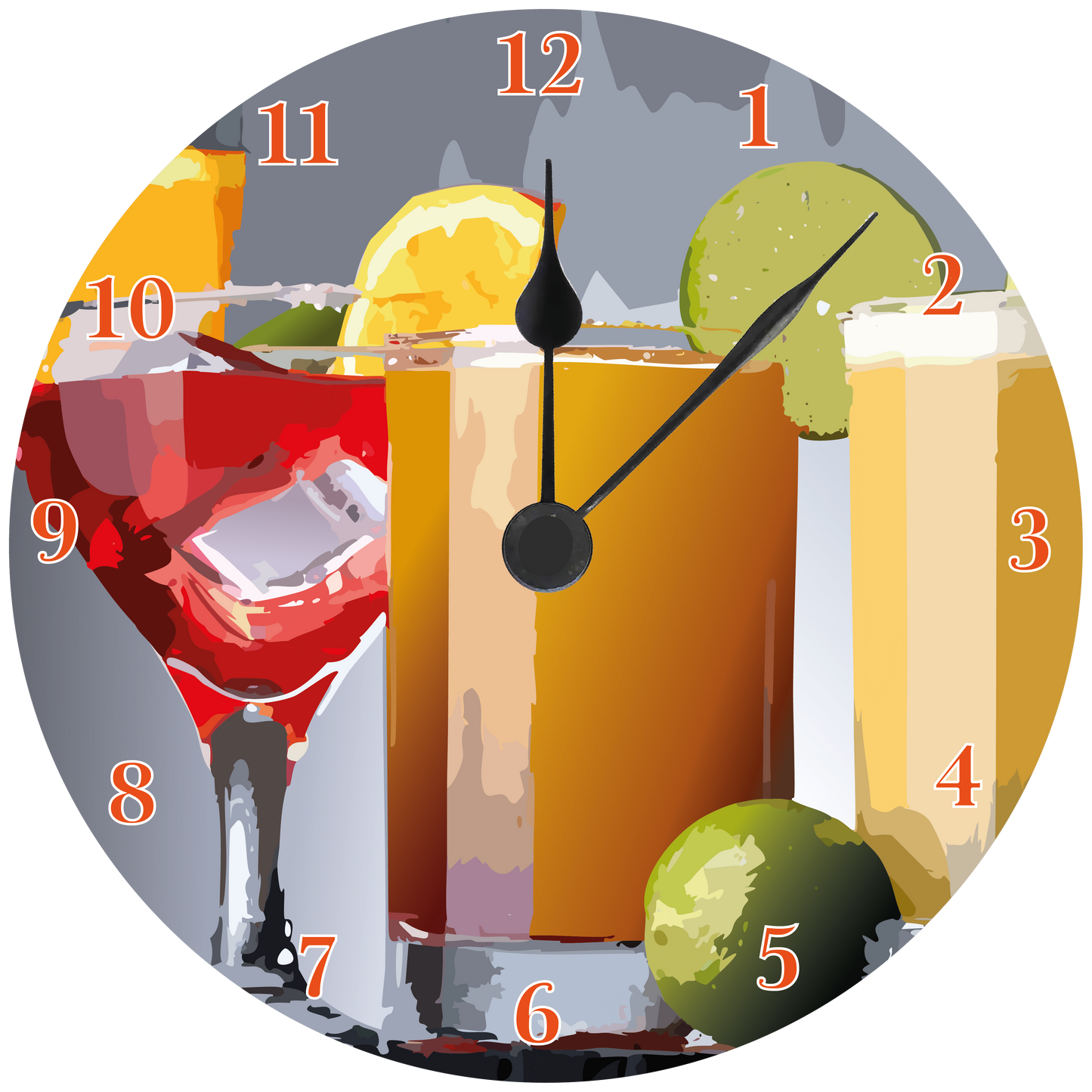 Cocktail Wall clock