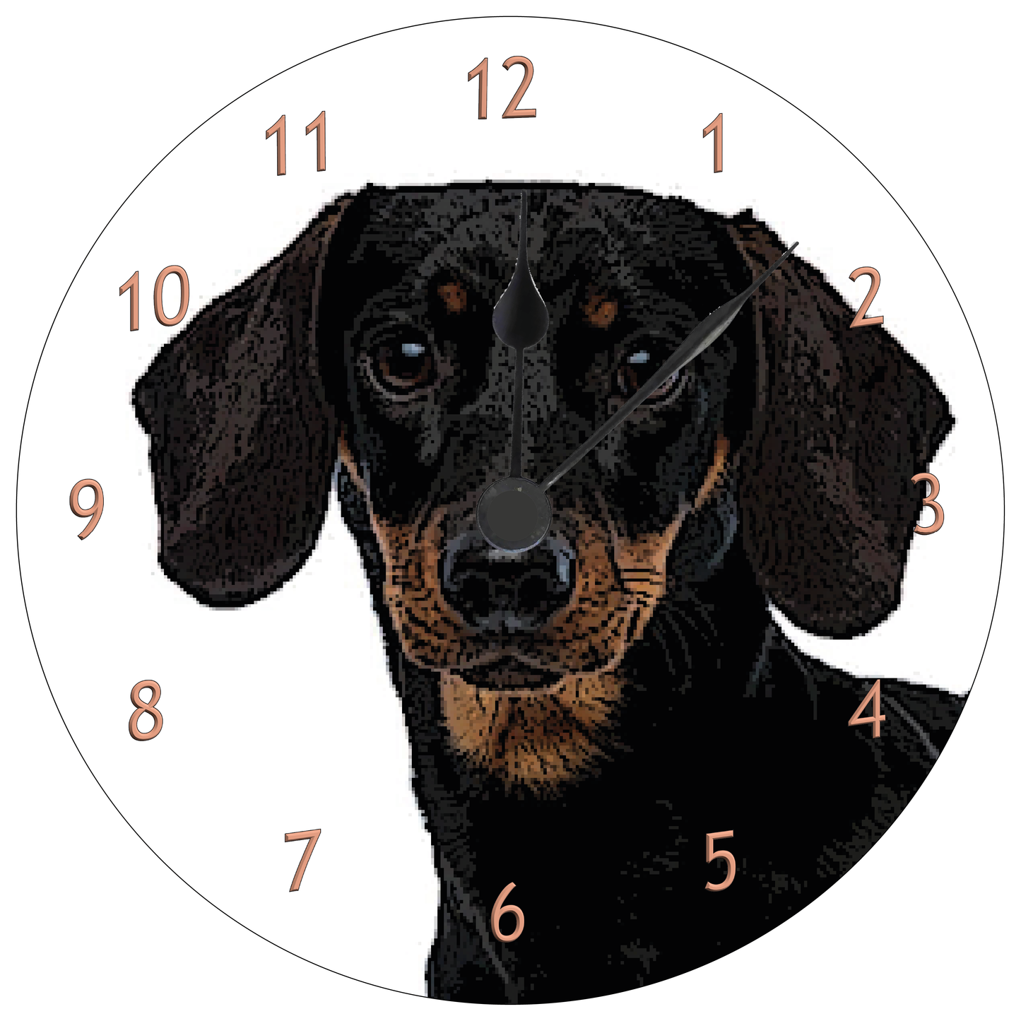 300mm or 230mm Dachshund Wall Clock