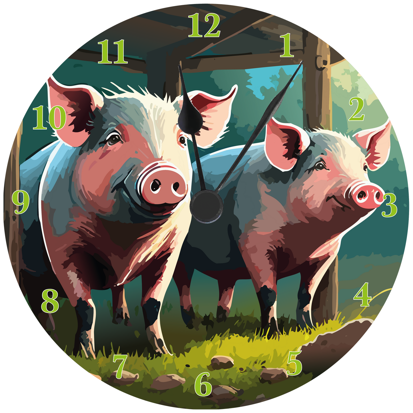 Pig Wall clock